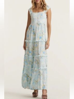 LoveShackFancy Chessie Floral Maxi Dress